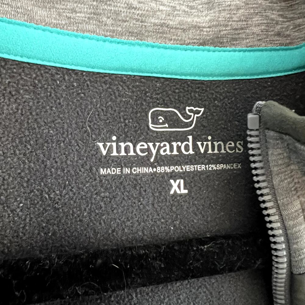 Vineyard Vines Gray Long Sleeve Quarter Zip Pullover Size XL - Picture 5 of 6